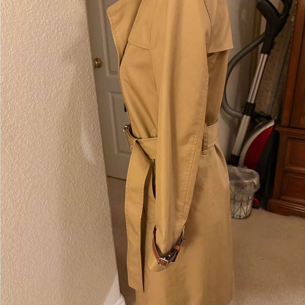 Coach Camel Double-Breasted Trench Coat - Picture 4 of 8